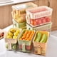 thumbnail image 5 of Caja de almacenamiento cesta de drenaje refrigerador contenedores sellados con mango de frutas vegetales, 5 of 11