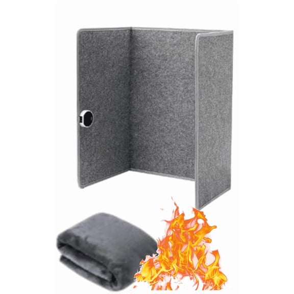 Foldable Under Desk Leg Warmer, Portable Foot Heater for Office & Home with Soft Blanket, 5 Levels High Temperature,Foldable Quiet Under Desk Leg Foot Knee Heater (Grey blanket)