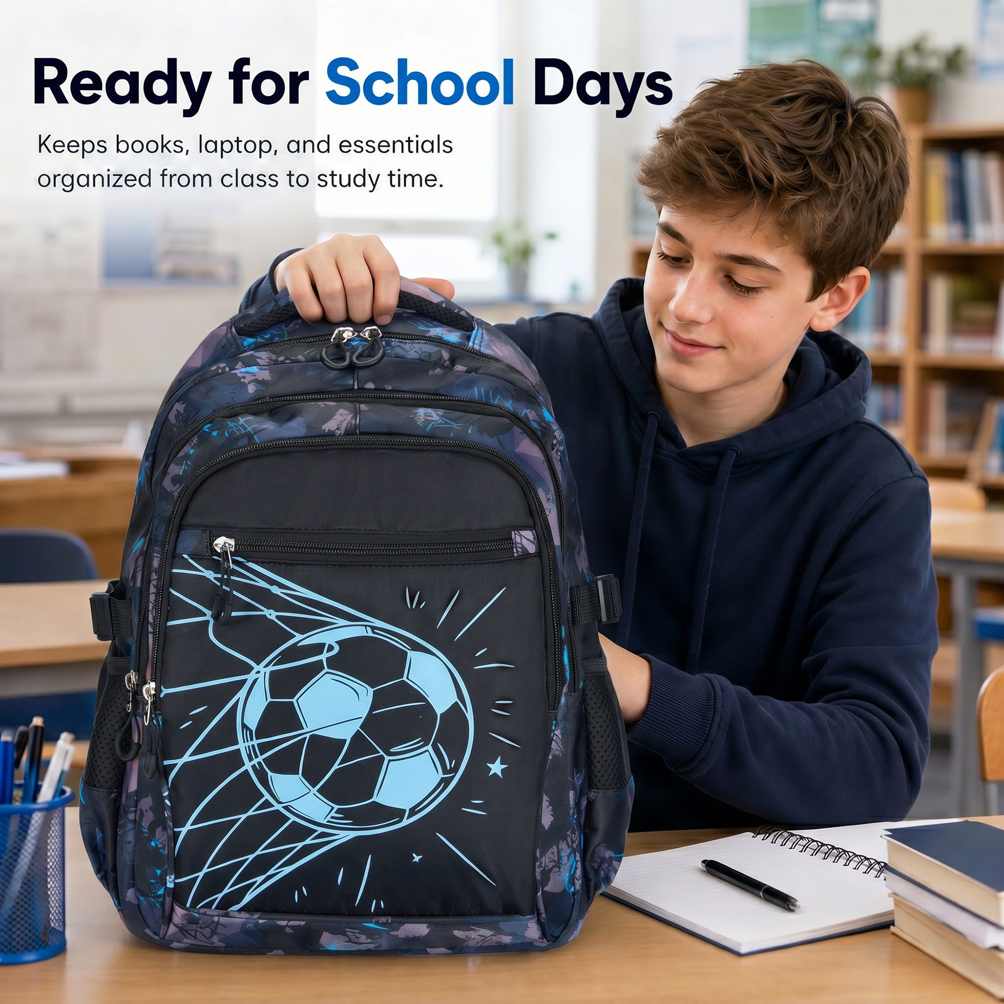 Mochila para niños de secundaria, para adolescentes y niños 2