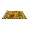 thumbnail image 2 of Ahgly Company Machine Washable Indoor Square Oriental Yellow Modern Area Rugs, 7' Square, 2 of 4
