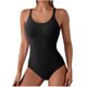 thumbnail image 1 of Traje de baño de una pieza para mujer, conjuntos de bikini para mujer, traje de baño bikini de tirantes sin espalda de color liso para mujer, conjunto de bikini de malla para mujer, traje de baño de n, 1 of 4