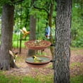 thumbnail image 4 of PATLOLLAV 2 Pcs Tree Mounted Bird Feeder Bath Tray, Plastic Bird Bath Bowls with Iron Rings, Easy to Clean, Bird Bath for Wooden Fences, Trees, Deck, Walls, 4 of 6