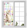 thumbnail image 2 of Easter Cute Bunny Window Privacy Film, Eggs Spring Daisy Flowers Colorful Striped Static Cling UV Sun Blocking Tint Film Heat Control Windows Films for Bedroom Bathroom, Window Stickers 23.6"x59", 2 of 8