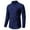 Navy, variant on Njoeus Men's Long Sleeve Cotton Linen Dress Shirt Casual Mandarin Collar Slim Fitted Hipsters Shirts with Pocket