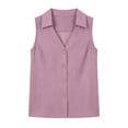 thumbnail image 5 of Purcolt Women's Sleeveless Button-Down Shirts Collared V-Neck Tank Top Casual Summer Blouses, S-XXL, 5 of 7