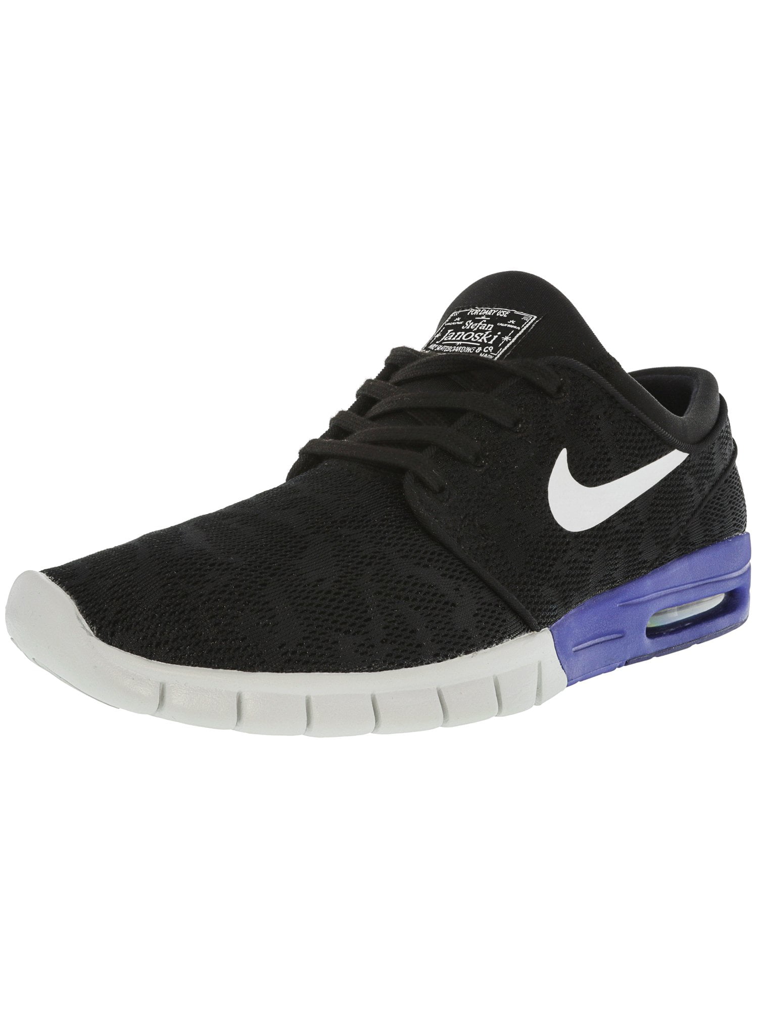 Nike Stefan Janoski Max Dark Grey White Black Blue Ankle-High Running Shoe - 11M -