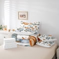 thumbnail image 2 of Feelyou Grey Blue Pumpkin Twin Bedding Sets 7-Piece, Maple Plant Botanical Bedding Comforter Set, Harvest Theme Sheet Sets, Super Cozy Bedroom Decorative, 2 of 7