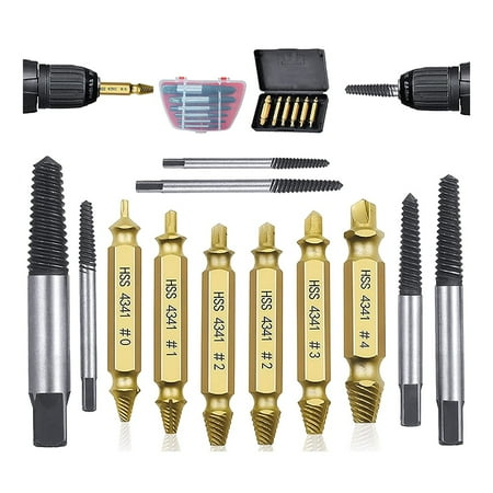 

12 PCS Damaged Screw Extractor Set for Thread Broken Stud Screw Water Pipe Easy Take Out