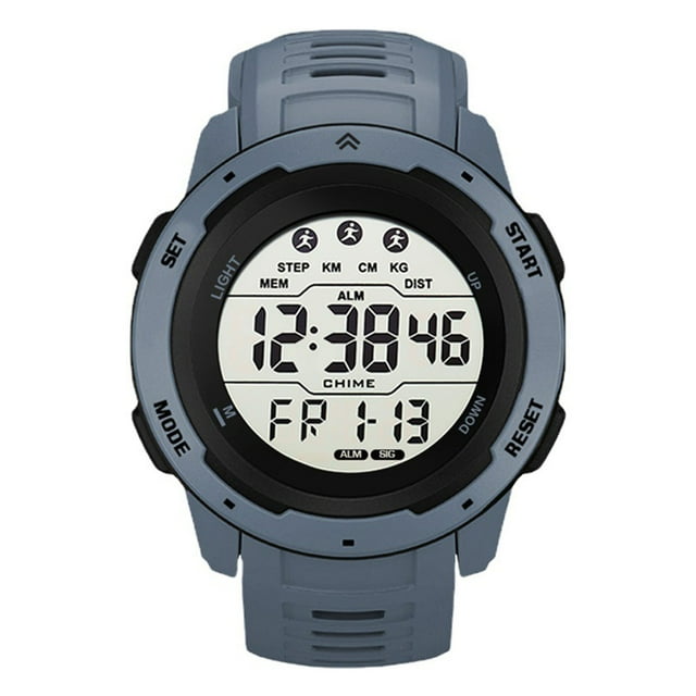 Digital Sports Watch, WR50M Waterproof Multifunctional Date Display Mens Sport Running Watch Timing For Men For Outdoor Yellow,Black,Gray,Green,Red
