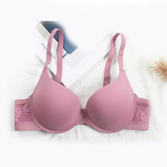 GERsome Lace Bra for Women Sexy Deep V Bralette Underwire Bra Comfortable Wireless Bras