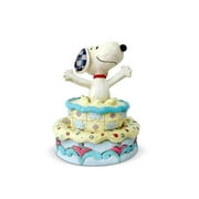 Enesco Peanuts by Jim Shore Snoopy in Birthday Cake Figurine