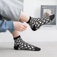 thumbnail image 2 of Fuzoiu Bowling Pins Print Adult Socks, Crew Moisture-wicking Socks, Unisex Cushion Crew Socks,Casual Sports Ankle Socks, 2 of 7