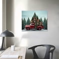 thumbnail image 3 of COMIO Christmas Wall Art Christmas Tree Red Truck Decorations Canvas Poster Merry Christmas Pictures Snow Cardinal Bird Prints Decor Retro Xmas Snowflake Painting for Living Room 16x20 in, 3 of 4