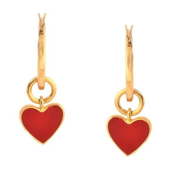 Tarajuvel 18K Gold Plated Handmade Brass Enamel Earrings