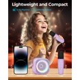 thumbnail image 7 of Mini Karaoke Machine for Kids, Portable Bluetooth Speaker Microphone Birthday Gifts for Girls Boys 3-12 Years Old(Purple), 7 of 7
