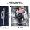 thumbnail image 4 of REDCAMP Cotton Flannel Sleeping Bag for Camping Backpacking,4 Season Adults Cold Weather Envelope Sleeping Bags with 2/3/4lbs Filling, 4 of 9