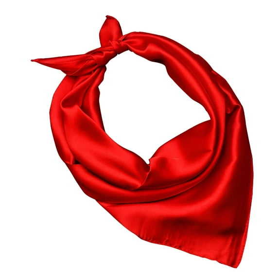 TELOLY Women Lady Solid Color Wrap Scarf Fashion Accessory (Red)