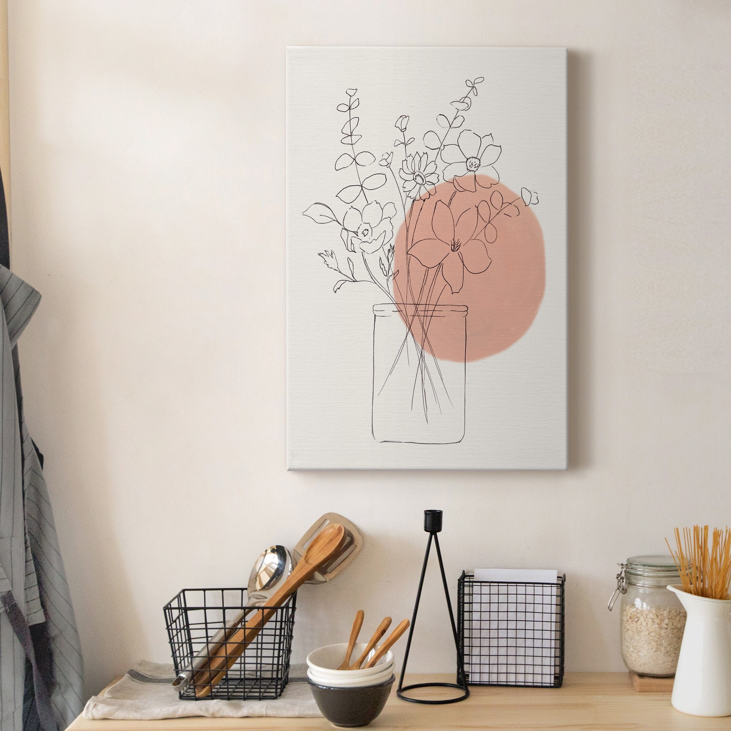 Contemporary Wildflower Bouquet Premium Gallery Wrapped Canvas - Ready to Hang - 32 x 48