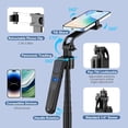 thumbnail image 3 of Zarcaco 70" Auto Face Tracking Tripod for iPhone,360 Rotation Travel Selfie Stick Mount,Face Tracking Phone Tripod Holder with Remote and Light,Applied to Tiktok YouTube Vlog Video Recording, 3 of 7