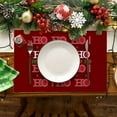 thumbnail image 4 of Napperons de Noël Imperméables Rouges pour Table à Manger 32 X 21 cm Saisonniers Flocons de Neige d'Hiver Lavables, 4 of 4