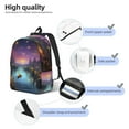 thumbnail image 3 of Disketp Magical Bees Twilight River Mochila de Lona Estampada, Mochila Escolar de Viaje Ligera para Estudiantes y Portátil-Medium, 3 of 5