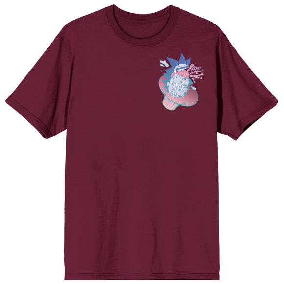 Rick and Morty Rick Sanchez Brain Mush Bourgogne T-Shirt