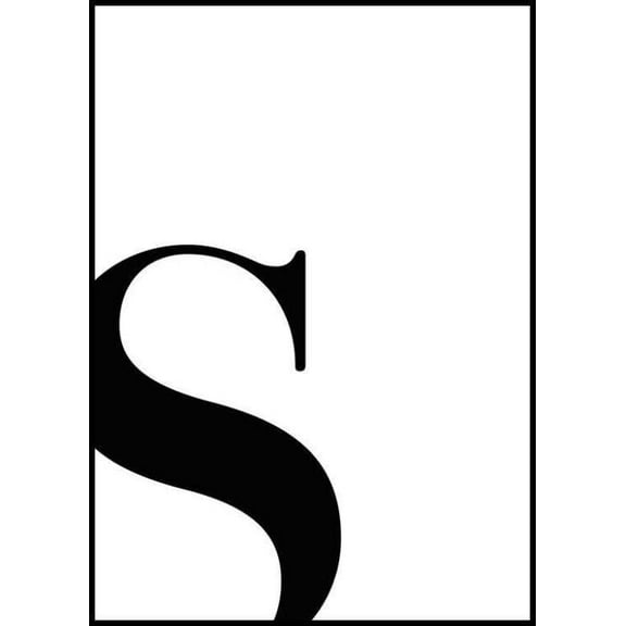 Letter S Poster Wall Art, Modern Wall Decor For Living Room Bedroom, 8x12 UNFRAMED