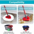 thumbnail image 4 of UYGDUY-Spin Mop Replace Head, Base, Mop Handle Replacement for OCedar EasyWring 1 Tank System, Include 2 Microfiber Mop Head Replacement, 1 Sturdy Iron 30-58" Mop Handle, 1 Scrubber Head, 1 Spin Base, 4 of 4