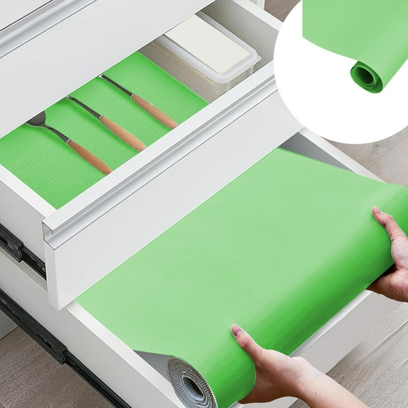Drawer and Shelf Liner, Non-Slip Kitchen Cabinet Liners Non-Adhesive Thick Strong Grip Waterproof Washable Mats Protect Dresser Shelves Cupboard Bathroom Cabinets 59.06x17.72x0.39in