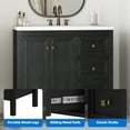 thumbnail image 5 of Dextrus 36'' Modern Bathroom Vanity with Sink Combo, Freestanding Bathroom Storage Cabinet with Drawers & Doors, Black, 5 of 10