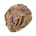 thumbnail image 4 of WHEANG Satin Head Scarf Cap for Women Floral Lace Rhinestones Lightweight Keep Cool Summer Chemo Head Cover Elegant Soft Maternity Sleep Hat Non-Slip Stretchy Turban Head Wrap for Women Gold, 4 of 4
