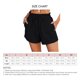 thumbnail image 5 of Whataatahia Pantalones cortos para mujer, pantalones cortos con volantes en la cintura elástica, dobladillo enrollado con cordón, pantalones casuales, pantalones de verano de Color puro, negro XXL, 5 of 5