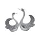 thumbnail image 3 of 2x estatuas de cisne figuras de animales regalos de cumpleaños adornos de resina decorativa esculturas de San Valentín para bookshelf cafe gabinete de Plateado, 3 of 8