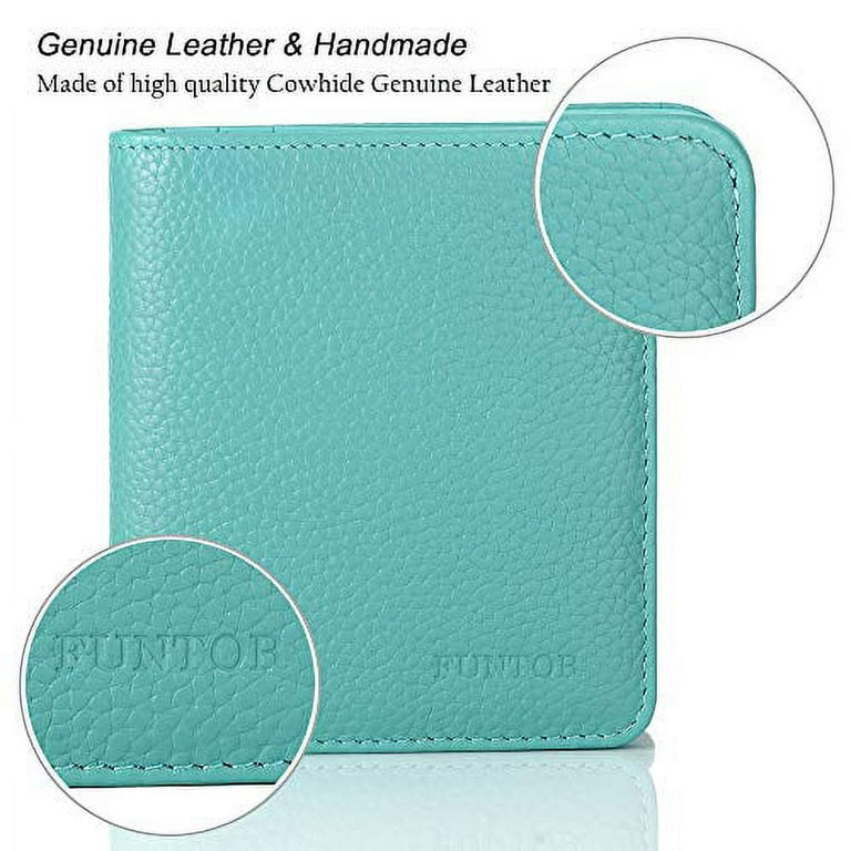 FUNTOR Small Wallets for Women, Ladies Small Compact Bifold Pocket RFID  Blocking Genuine Leather Wallet for Women