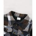 thumbnail image 5 of WESIDOM Toddler Boy Clothes Long Sleeve Collar Plaid Shirts Jacket Ribbed Jeans Pants Sets 1-6T Boys Fall Outfits, 5 of 14