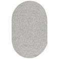 thumbnail image 2 of SAFAVIEH Braided Gino Distressed Machine Washable Reversible Area Rug, Grey/Ivory, 4' x 4' Round, 2 of 3