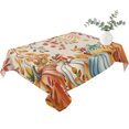 thumbnail image 2 of Orange Thanksgiving Fall Table Cloth Waterproof Tablecloths, Orange Blue Pumpkins Botanical Rustic Tablecloth Dining Table Cover for Kitchen Party Tabletop Outdoor, Rectangle Tablecloth 60x102 Inch, 2 of 9
