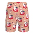 thumbnail image 6 of Wukai Bunny And Strawberry Print Beach Trunks with Compression Liner Swimsuit Quick Dry Beach Sports Shorts with Pocket-X-Large, 6 of 8