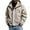Khaki, variant on Men's Casual Loose Waterproof Windbreaker - Hooded Jacket, Black, L