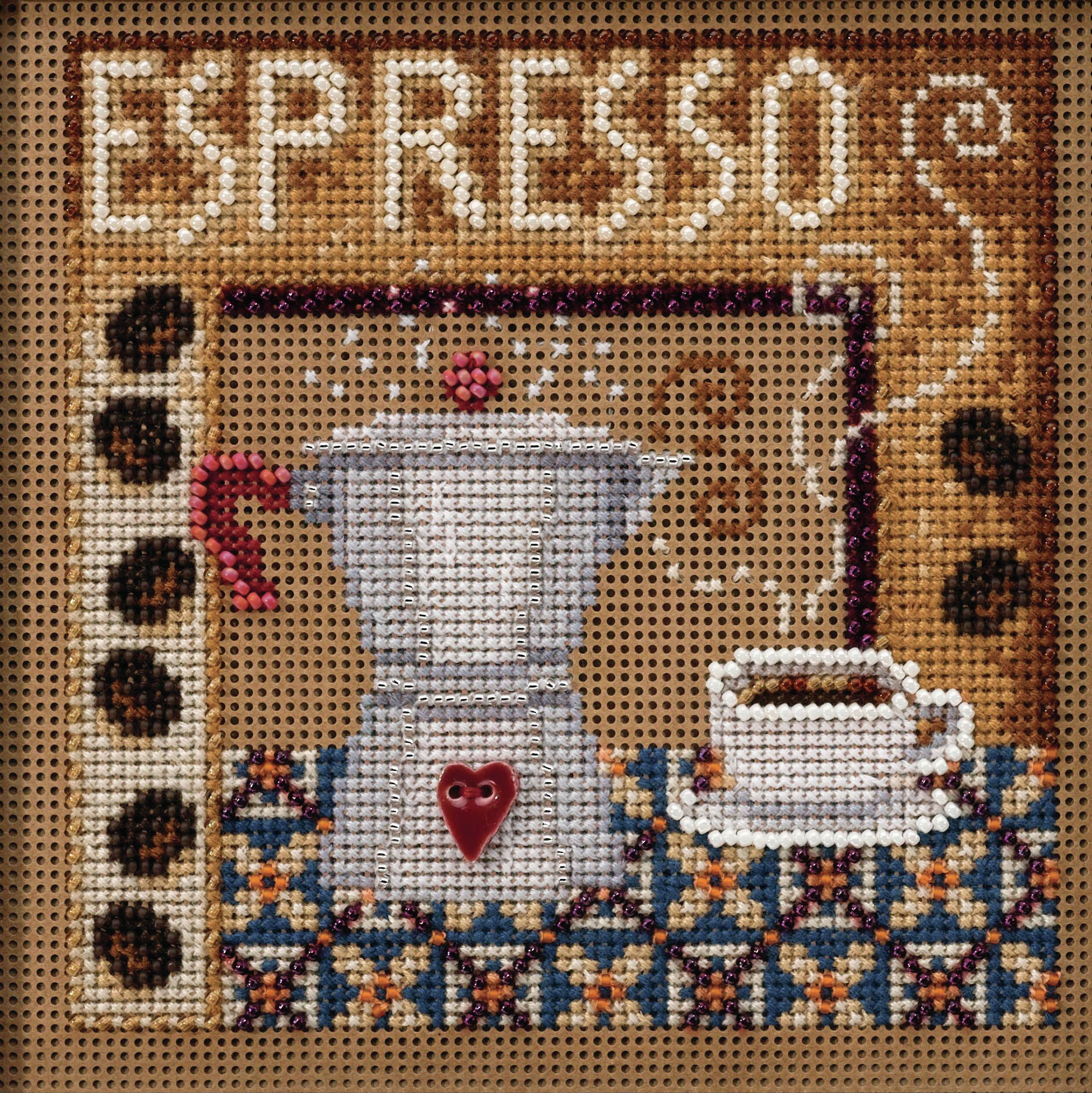 Mill Hill Buttons & Beads Counted Cross Stitch Kit 5"X5"-Espresso (14