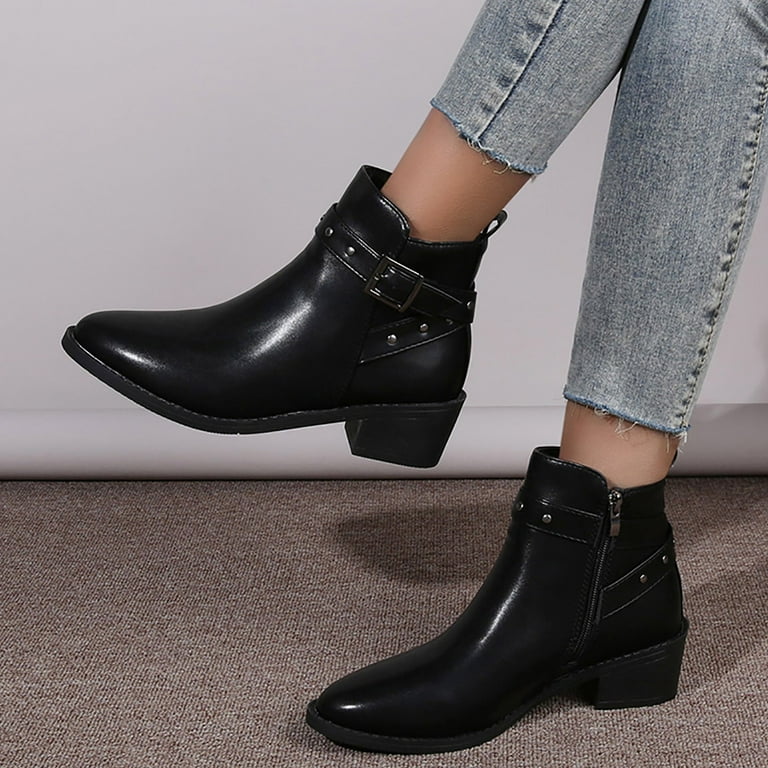 Ladies studded chelsea top boots