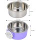 thumbnail image 5 of Cuencos de comida para perros y gatos, alimentador de acero inoxidable para mascotas, cuenco colgante 2 en 1, soporte de jaula para mascotas pequeñas, perro, gato, conejo, pájaro (púrpura) Rojo Verde Cocina, Decoración y Otros, 5 of 5