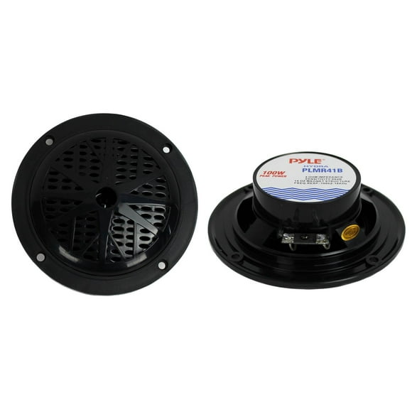 Pyle PLMR41B 4" 100W Dual Cone Waterproof Marine Boat Stereo Speakers PAIR