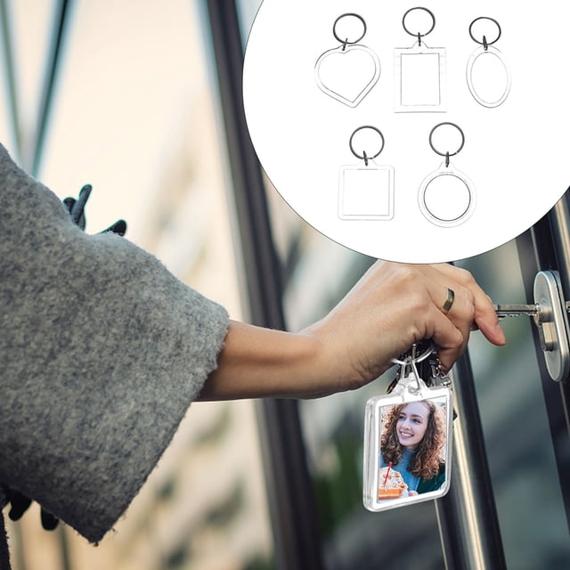 Mobutofu 25Pcs Photo Frame Keyring Mixed Keepsake for Friends Birthday