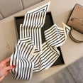 thumbnail image 3 of CSChome Women Neck Scarf Women Neck Scarf Striped Satin Triangle Edge Wide Band Commute Hair Band, 3 of 7