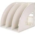 thumbnail image 4 of 3 Compartments Magazine Rack, A4 Paper Magazine Holder CD Folder Magazine Book Magazine Rack, 4 of 4