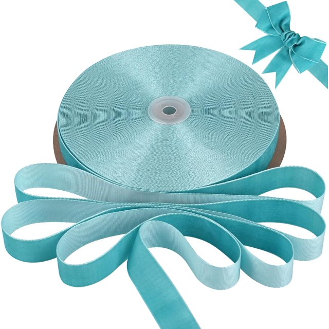 BokingOne Light Blue Velvet Ribbon, 1 Inch X 30Yds Single Face Velvet Ribbon for Gift Wrapping, Valentine's Day Wrapping Bows, Wedding Decor, Home Decorating, DIY Crafts Decor