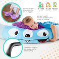 thumbnail image 6 of Pure Fun 36-inch Monster Plush Jumper Kids Trampoline with Handrail, Includes Pillow and Slippers, 75lb Weight Limit, 6 of 11