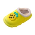 thumbnail image 2 of Tfken Toddler Girls Slippers Fruit Print Closed Heel Fuzzy Plush Lining Fashion No Sandal Yellow Size 3.5-4 Years, 2 of 6