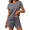 Grey, variant on Ekouaer Women 2 Piece Pajamas Set Short Sleeve Comfy Lounge Set Round Neck Tops and Shorts Pjs with Pockets